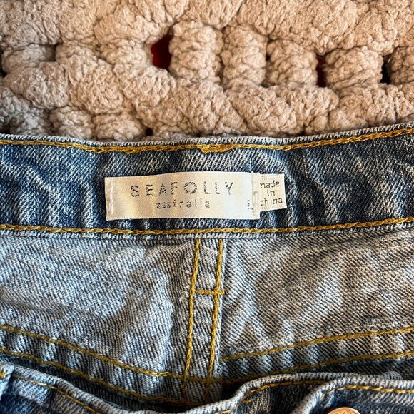 Seafolly The Ridge Denim Shorts Size 13-14 - Picture 9 of 11